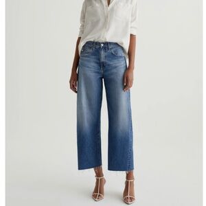 AG Jeans Hattie Cropped Wide Leg Jeans Gemini Wash